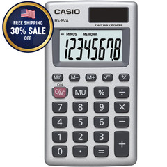 Mini 8-Digit Solar Calculator Pocket Size Portable Standard Function Silver NEW.