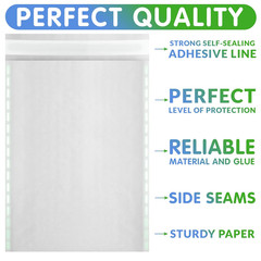 Kraft Bubble Mailers 4 X 7 Inch White, Padded Envelopes Self Seal, Pack of 50, B