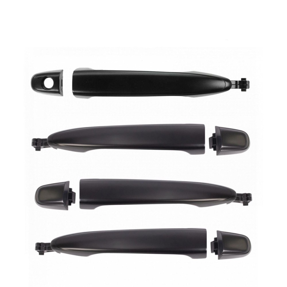 4x Exterior Door Handles Front Rear for 05-15 Toyota Tacoma Black Paint to Match