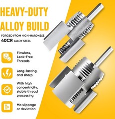 2Pcs Integrated Internal & External Pipe Threading Tool 1/2”&3/4” Water Pipe