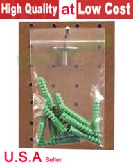1000-9000 pcs 2 Mil Zip Reclosable Lock Clear Poly Zipper Seal Bag w/ Hang hole