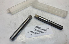(Qty 2) WESTWARD M10 x 1.00 HSS Ground Bottoming Tap – 4 Flute – D6 – Fine –