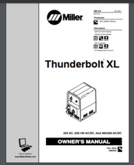 Miller Thunderbolt XL 2010 Owner’s Manual 40 PAGES Comb Bound Gloss cover