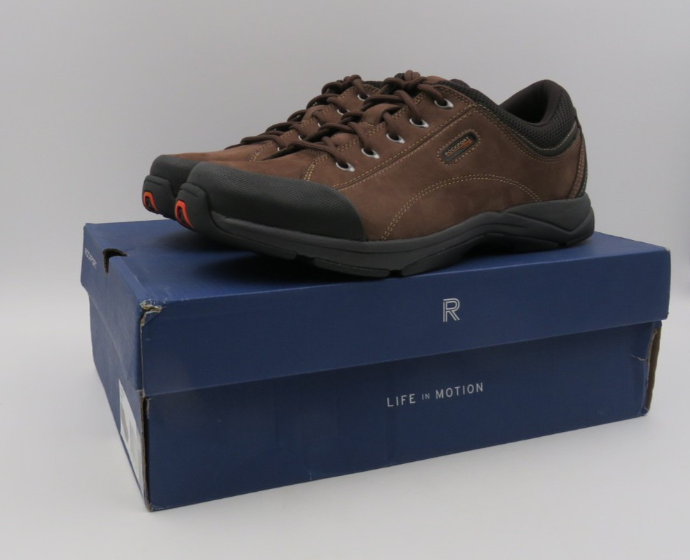 Rockport Men’s Chranson Walking Shoes 12 Wide Dark Brown/Black NEW