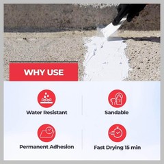 1 Gal. White Crack Leaks Filler Roof Coating Concrete Sealer Drywall Metal New