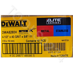 Dewalt DWA8280H 4-1/2″ X 5/8-11 40G T29 Ceramic Flap Disc LOT OF 10 Metal SS