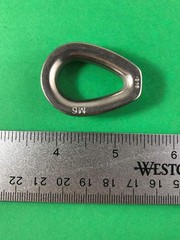 2 Pieces Stainless Steel 316 1/4″ (6mm) Wire Rope Thimble Casting with Closed…