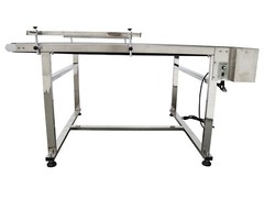 59×35.4″PVC Conveyor System w/Double Guardrails 55-66Lbs Load Packing Equipment