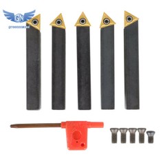 5Pcs 1/2″ Carbide Indexable Turning Tool Lathe Tool Bit With Carbide Inserts