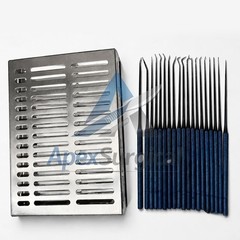 Aesculap Rhoton Micro Dissector Set 20Pcs blue Neurosurgery Instruments