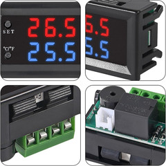 4Pcs DC 12V Electronic Temperature Controller Programmable -50 to 110 ℃ Heating/