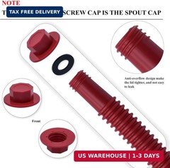 Red Gas Can Spout Replacement, 1/2/5/10 Gallon Gas Can Nozzle Kit, include 2 Dif