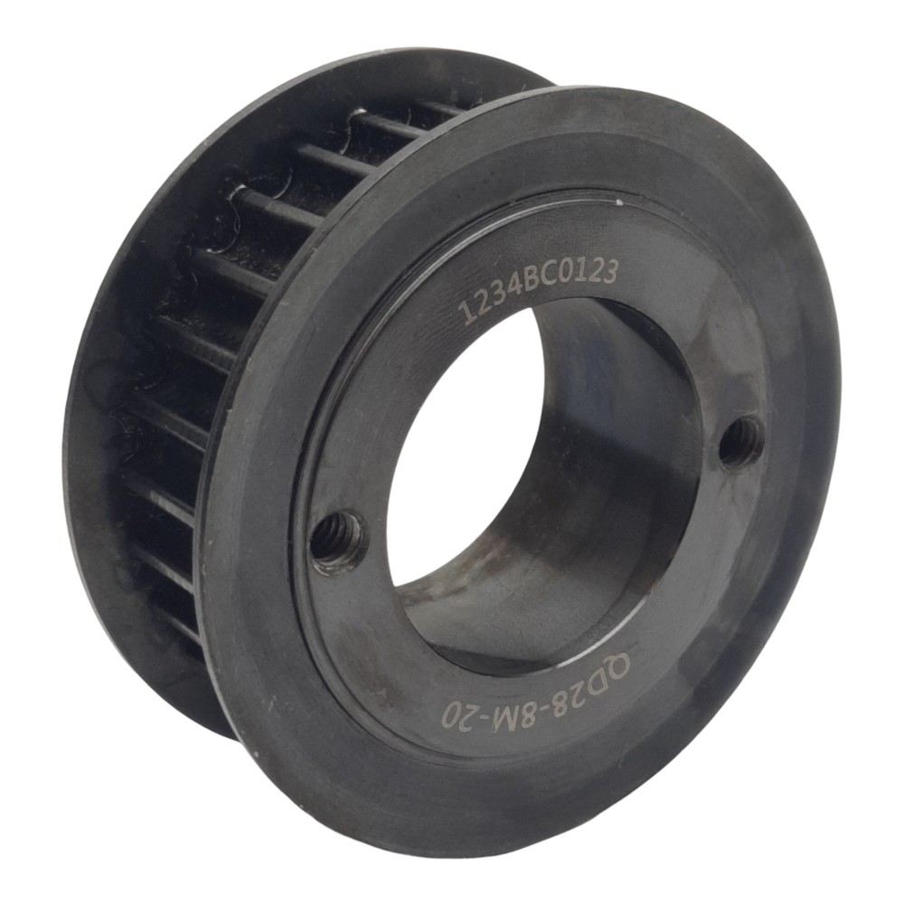 B&B QD28-8M-20 Timing Pulley 20mm Width 2.807in Pitch, ø1.55in Bore, 28 Teeth