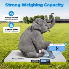 500kg Digital Livestock Weight Vet Scale w/LCD Display For Dog Hog Pig Sheep