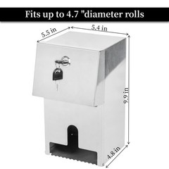 Commercial Toilet Paper Tissue Dispenser Dual Rolls Silver