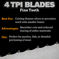 Band Saw Blade Bone-In 65” 4tpi X 5/8 X .022 (4-Pack)