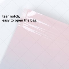 5x7in Glossy Pink&Blue Foil Mylar Stand Up Zip Lock Bag w/ Desiccant