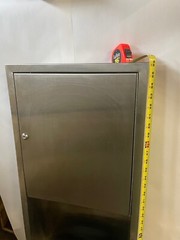 Used Steinless Steel Commercial Napkins Dispenser with garbage bin 56 1/2″ x 17″