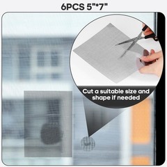 Secopad 5″ x 7″ Black/Grey Screen Repair Kit, 6 PCS Window 5 IN X 7 IN, Black