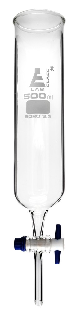 Dropping Funnel 500ml, PTFE Key Stopcock – Borosilicate Glass – Eisco Labs