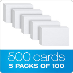 Index Cards 3×5 Blank White Notecards 500 Ct Flashcards School Study Bulk