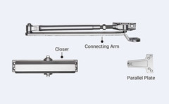 Universal Hardware UH4032 Heavy-Duty Silver Commercial Door Closer NEW (5D)