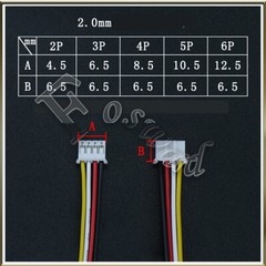 2/3/4/5/6 PIN JST PH 2.0MM CONNECTOR PLUG TERMINAL WIRES 26AWG CABLE 10,20,30CM