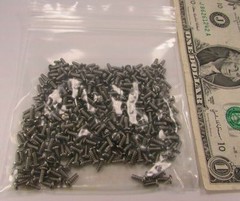Lot 300 Stainless Steel Pan Slot Head Screws, #3-28 x 1/4″ Coarse Threads Type B