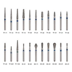 5Pcs Dental FG Diamond Burs for High Speed Handpiece Friction Grip AZDENT