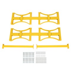 Heavy Duty Stackable Oil Barrel Bracket Yellow Drum Rack Steel 1600lbs Capacity