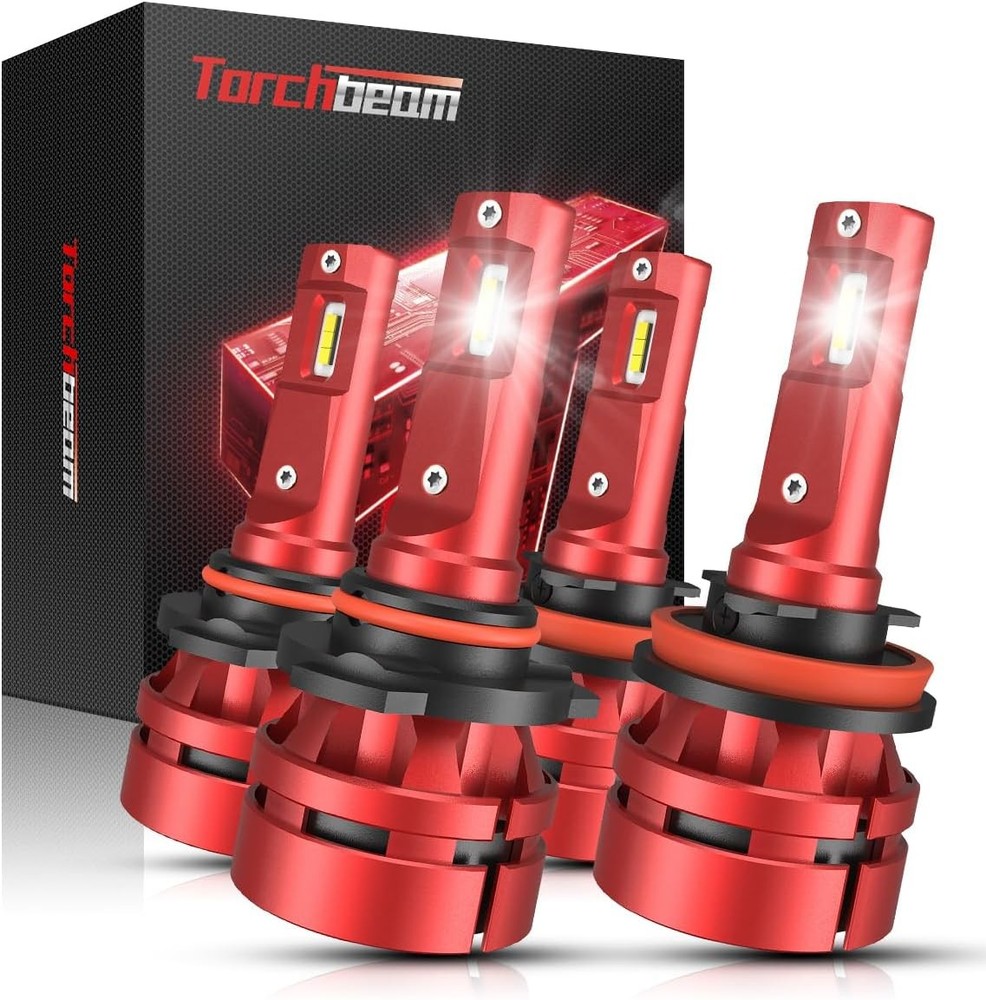 Torchbeam T2 2025 9005 H11 Fog Bulbs Combo, 6000K Cool White 9005 H11 Fog Light