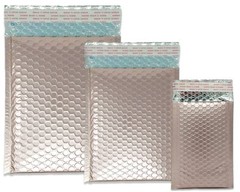 3 Sizes, 4×8, 6X10, 8X12 Assorted Combo Pack Padded Metallic Bubble Mailers Poly
