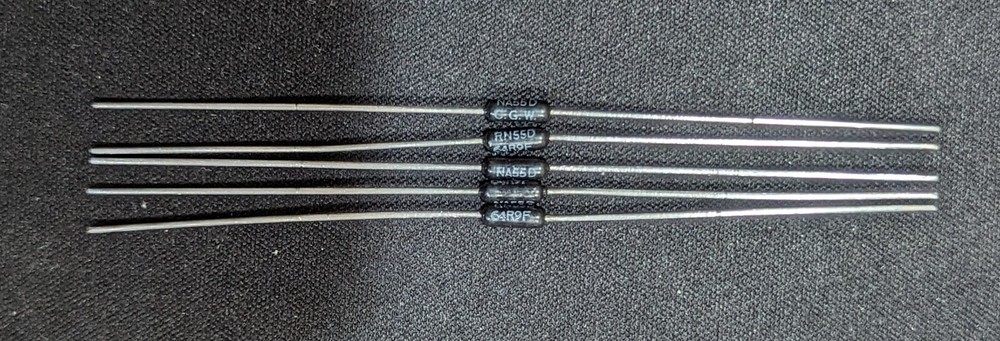 CGW Precision Metal Film Resistors 1/8 watt +/- 1 % RN55D Various Values (5 pcs)