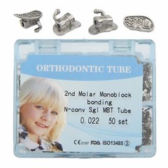 6 Size Dental Orthodontic Buccal Tubes Monoblock 1st 2nd Molar MBT ROTH 018/022