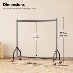 HOKEEPER Heavy Duty Clothes Rack, Commercial Industrial Grade Garment Rack