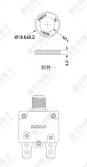 3A-25A Manual Reset Push Button Switch Thermal Circuit Breaker 125/250VAC 32VDC