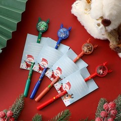 Gueevin 24 Sets Christmas Pens 1 Count (Pack of 24), Blue, Brown, Green, Red