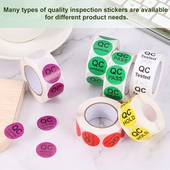 2 Roll 1000Pcs QC Rejected Labels 1 Inch Inventory Quality Control Stickers