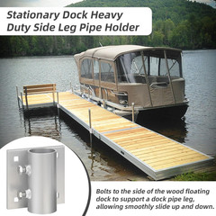 Dock Brackets Hardware Stationary Dock Side Leg Pipe Holder,Heavy Duty Dock Post