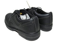 Caterpillar Oversee Oxford Steel Toe Work Shoe Black Leather SRX Mens Size 8.5 W