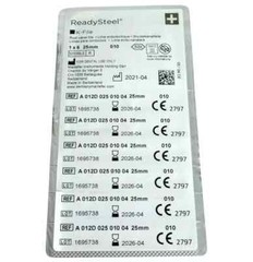 Dentsply Maillefer READY STEEL H-Files 21mm/25mm/31mm, All Sizes (6 Files/pack)