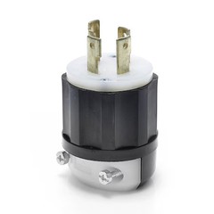 Leviton 2731 Locking Plug, L16-30P, 30 A, 480V Ac, Three Phase, 3 Pole, Screw