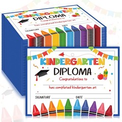80 PCS Lovely Kindergarten Diploma 2026 Graduation Award Certificate Supply