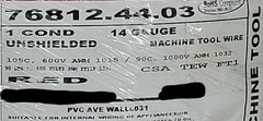 Carol 76812 #14awg Stranded Bare Copper PVC Hook Up Wire AWM MTW 600V Red /50ft