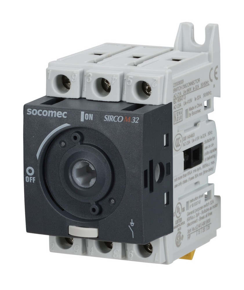 22003003, SOCOMEC, LOAD BREAK SWITCH 3P 32A