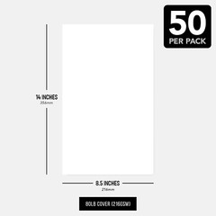 8.5 x 14″ White Thick Heavyweight Card Stock – 80lb Cover (216 GSM) – 50 Sheets