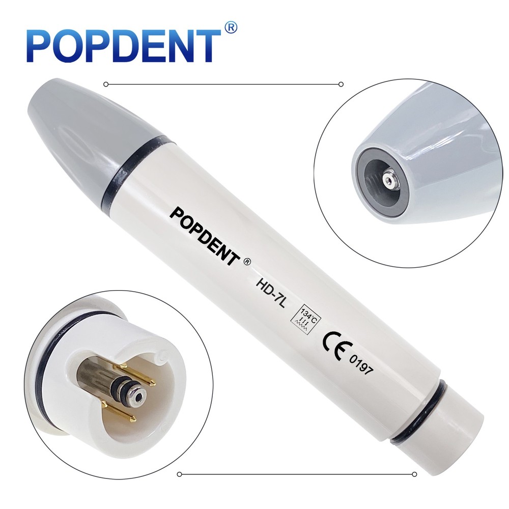 POPDENT Dental Ultrasonic Piezo Scaler/LED Handpiece/Tips Fit for EMS/SATELEC