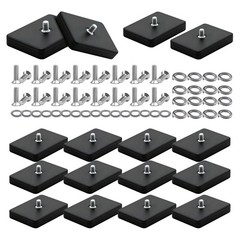 16-Pack Rubber Coated Neodymium Magnets 22 LB Force Rust-Proof Waterproof,1.6…