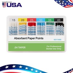 AZDENT Dental Endodontic Gutta Percha Points/Absorbent Paper Points with Scale