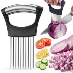 JAYVAR Onion Holder for Slicing,304 Stainless Steel Universal size, Silver